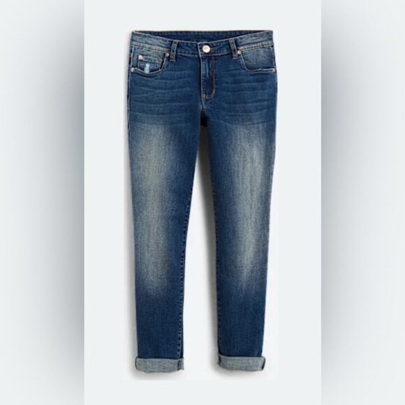 STS Blue Denim - Woman’s Plus STS Blue Darren Girlfriend Cuffed Jeans in Blue Size 24